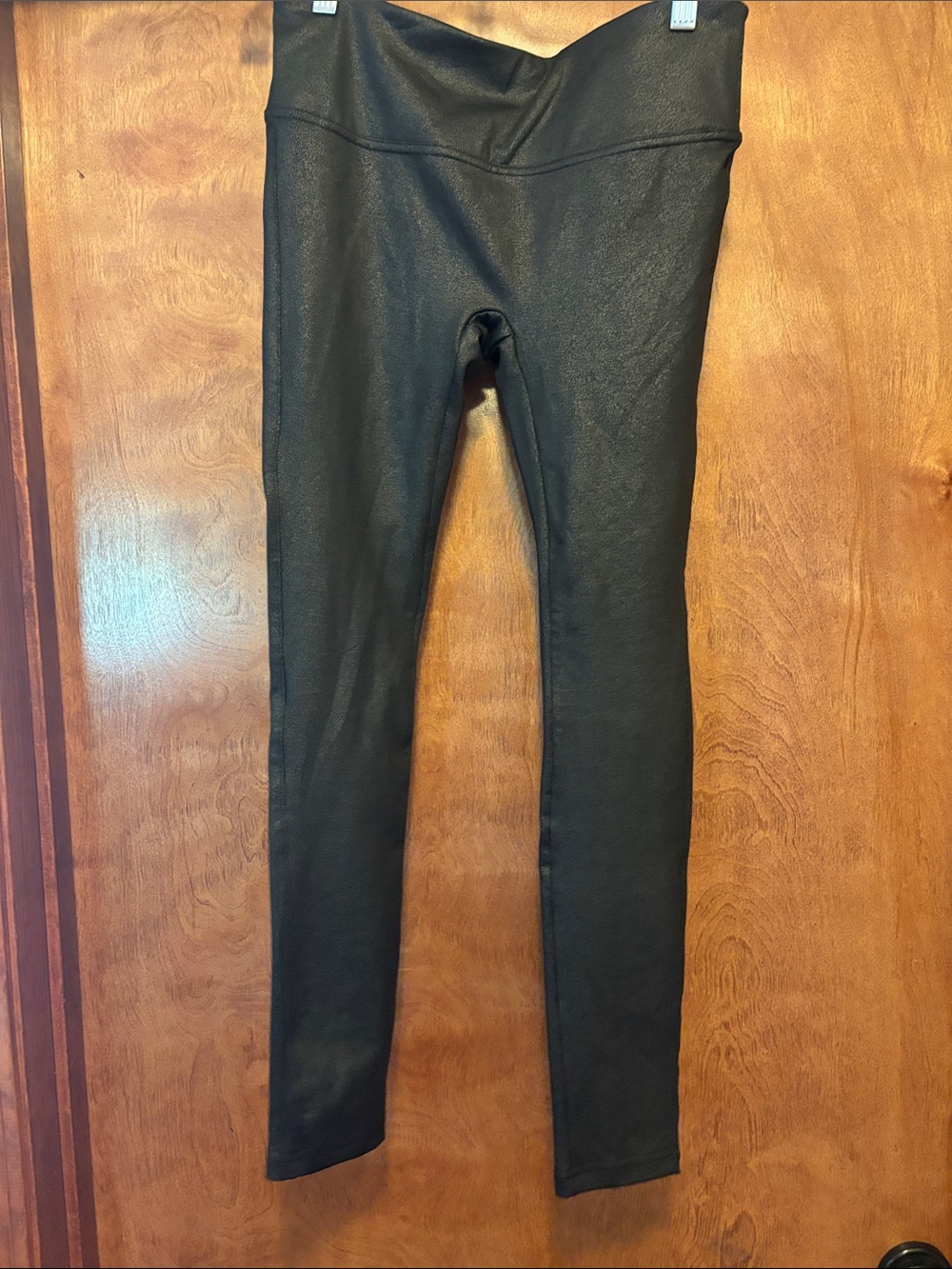 Black Faux-Leather High-Waist Leggings